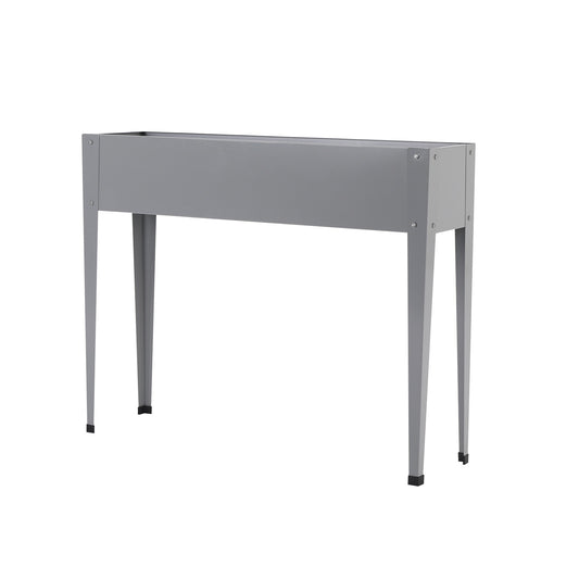 Home Ready Raised Garden Bed Stand Galvanised Steel Planter Grow Plant Veggie Flowers 100x27x80cm - Grey