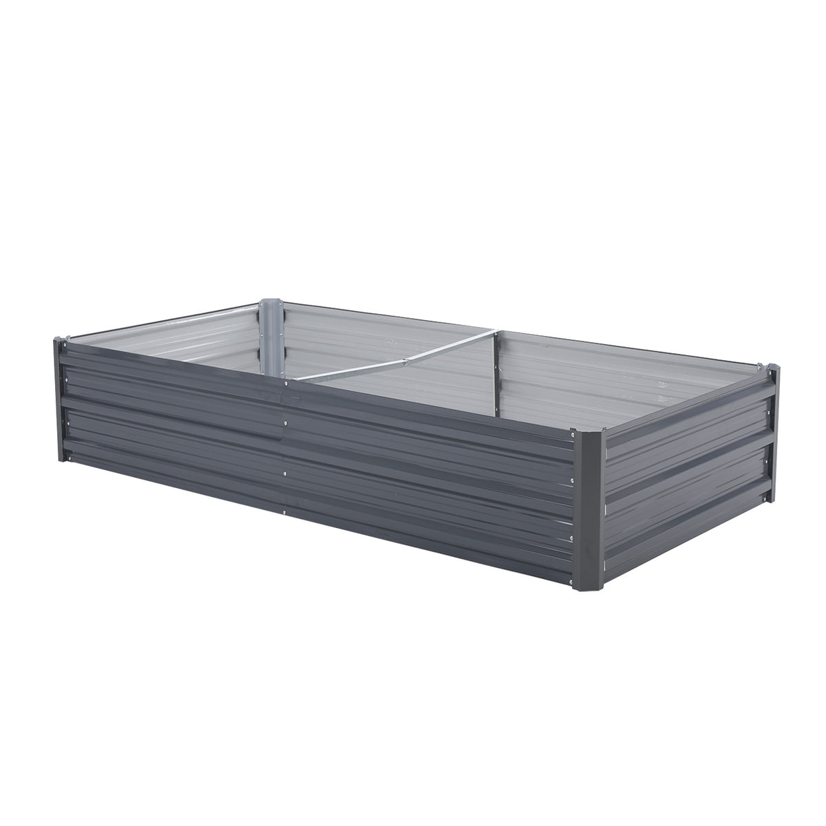 Home Ready Raised Garden Bed Galvanised Steel Planter Grow Veggie Plant Flowers 150 x 90 x 30cm - Grey