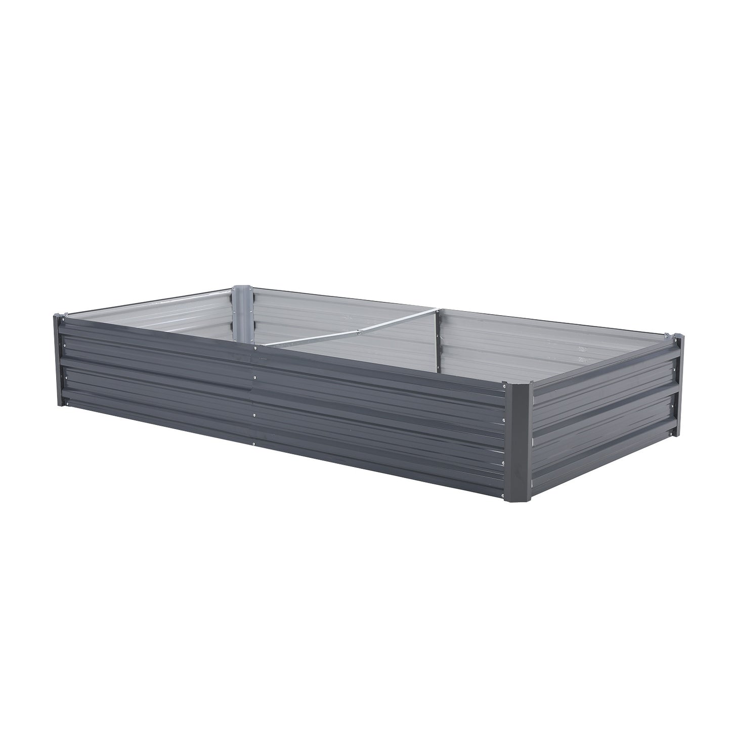 Home Ready Raised Garden Bed Galvanised Steel Planter Grow Veggie Plant Flowers 180 x 90 x 30cm - Grey