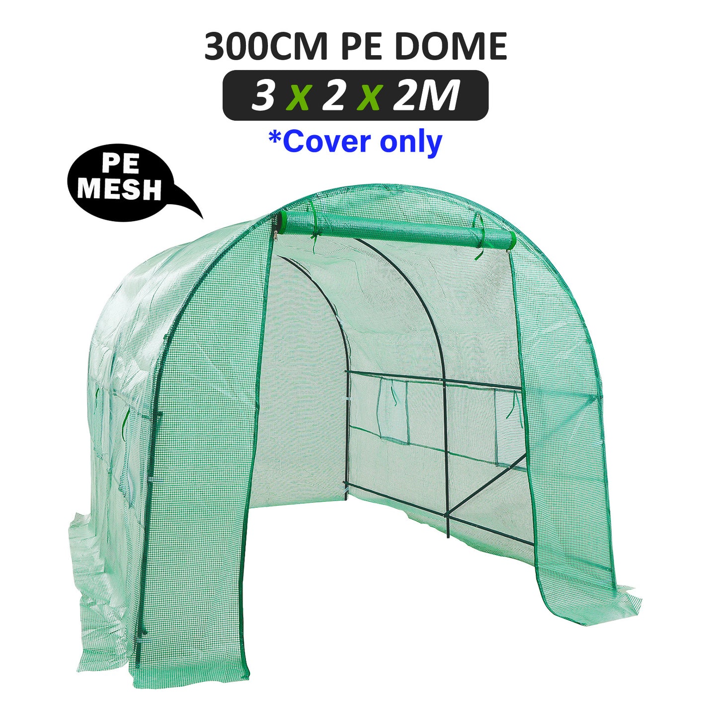 Home Ready Garden Greenhouse Shed PE Cover Only Dome Tunnel 300cm