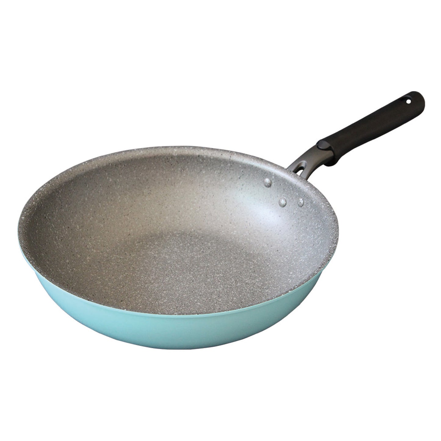 Fanjini Stone Wok Wokpan Non-Stick Induction Ceramic Round 28cm - Pure Sky Blue