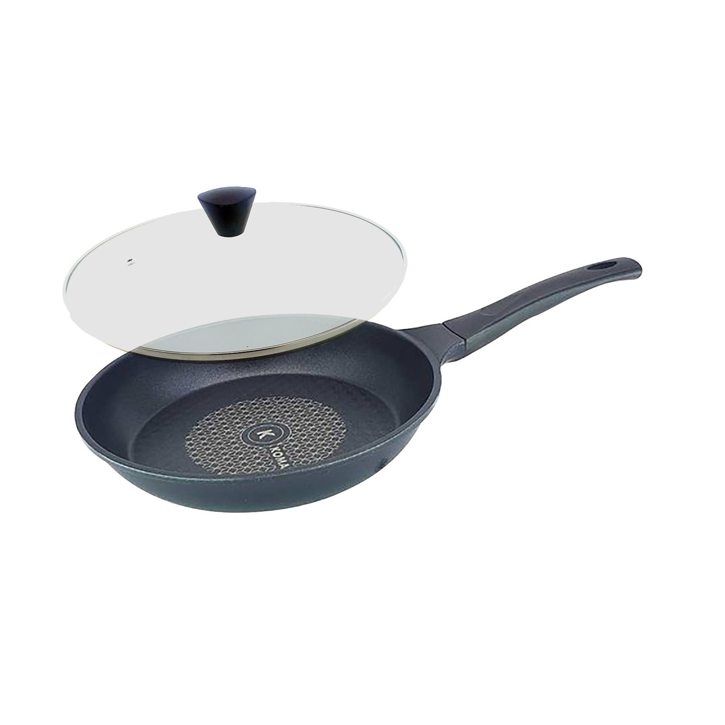 KOMAN Titanium Coating Frying Pan 26cm Non-Stick + Glass Lid