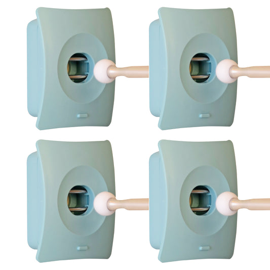 Catchhole 4X Door Stopper Wall Mount Door Stop Adhesive Catch Hole Advanced - Blue