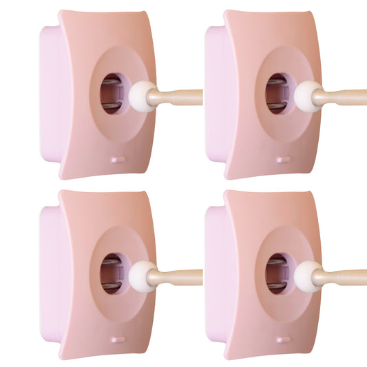 Catchhole 4X Door Stopper Wall Mount Door Stop Adhesive Catch Hole Advanced -Pink