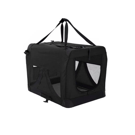 Paw Mate Portable Soft Dog Cage Crate Carrier L - Black