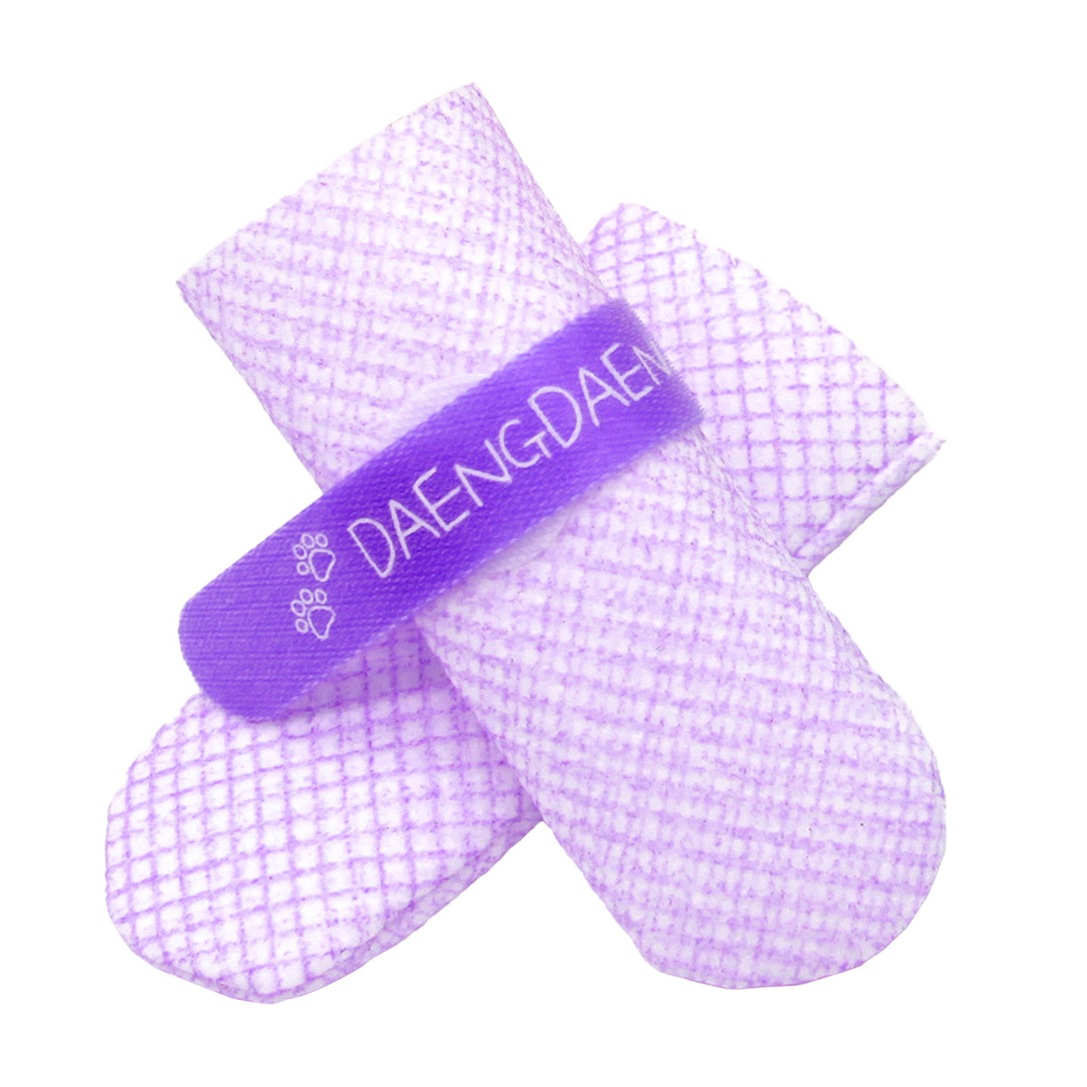 Daeng Daeng Shoes 28pc Violet Dog Shoes Waterproof Disposable Boots Anti-Slip Socks M - Violet