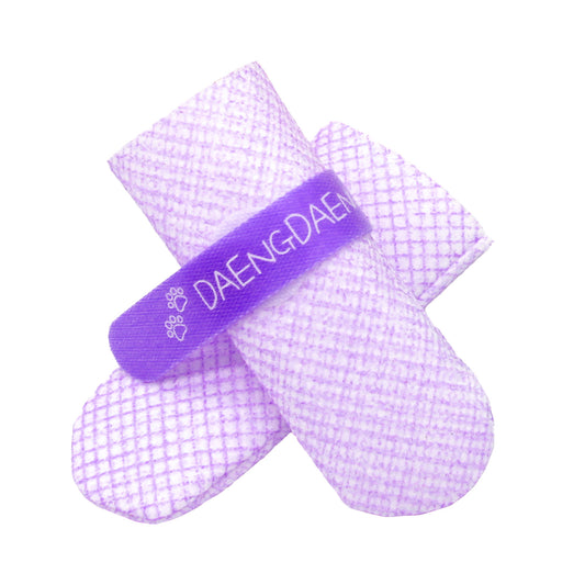 Daeng Daeng Shoes 28pc Violet Dog Shoes Waterproof Disposable Boots Anti-Slip Socks S - Violet