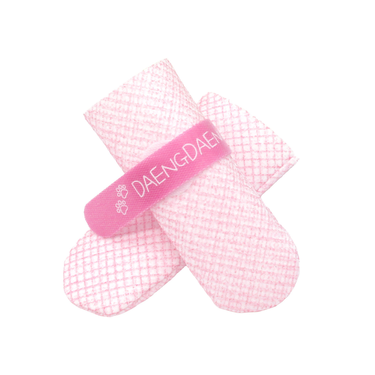 Daeng Daeng Shoes 28pc Dog Shoes Waterproof Disposable Boots Anti-Slip Socks XS - Pink