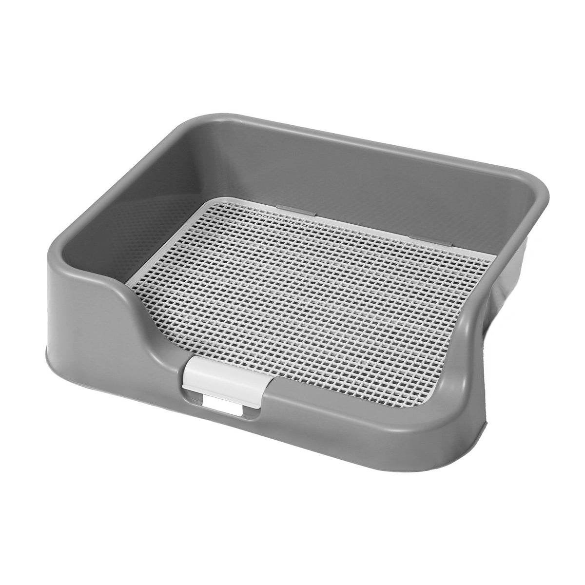 PS KOREA Dog Pet Potty Tray Training Toilet Raised Walls T1 - Grey