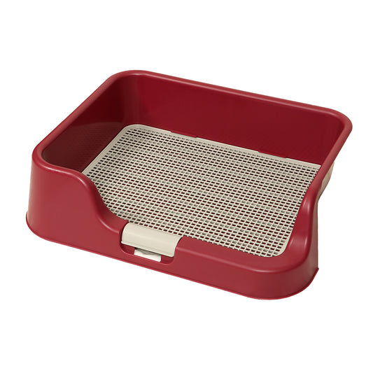 PS KOREA Dog Pet Potty Tray Training Toilet Raised Walls T1 - Wine