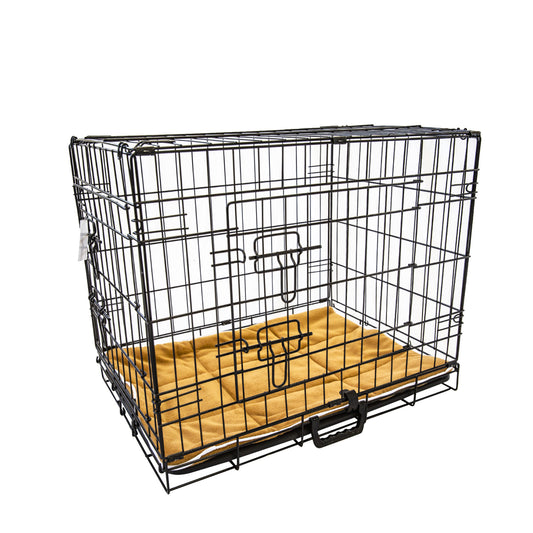 Paw Mate Wire Dog Cage Foldable Crate Kennel 30in with Tray + Cushion Mat Combo