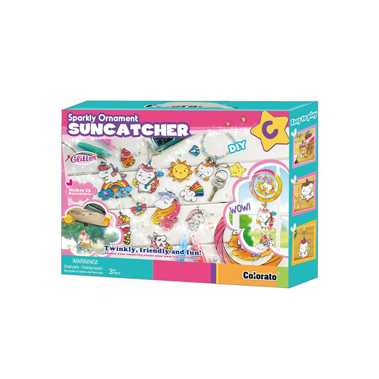 Colorato Sparkly Ornament Suncatcher - DIY for Kids Art Craft Colouring Painting Set
