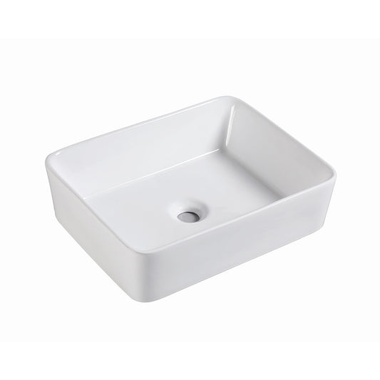 Muriel Ceramic Bathroom Basin Vanity Sink Above Counter Top Mount Bowl 48 x 37.5 x 13cm - White