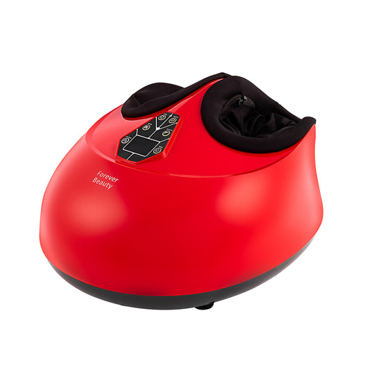 Forever Beauty Foot Massager Air Compression Shiatsu Heat Remote - Red