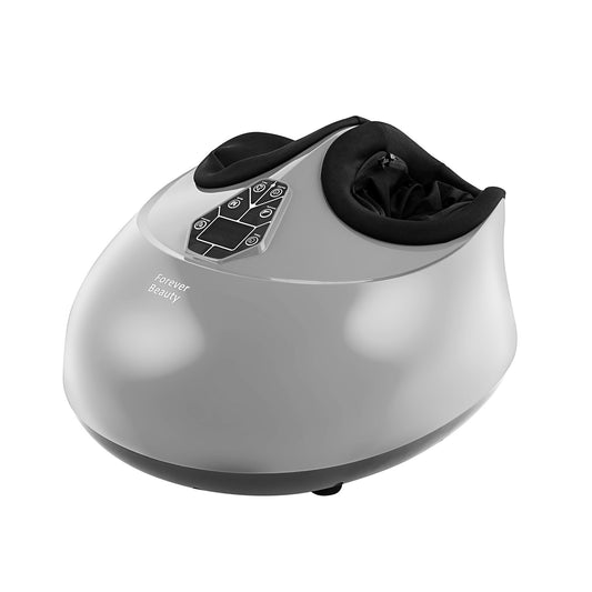 Forever Beauty Foot Massager Air Compression Shiatsu Heat Remote - Silver