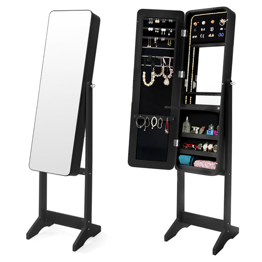 La Bella Mirror Jewellery Cabinet FLASHY 146cm LED - Black