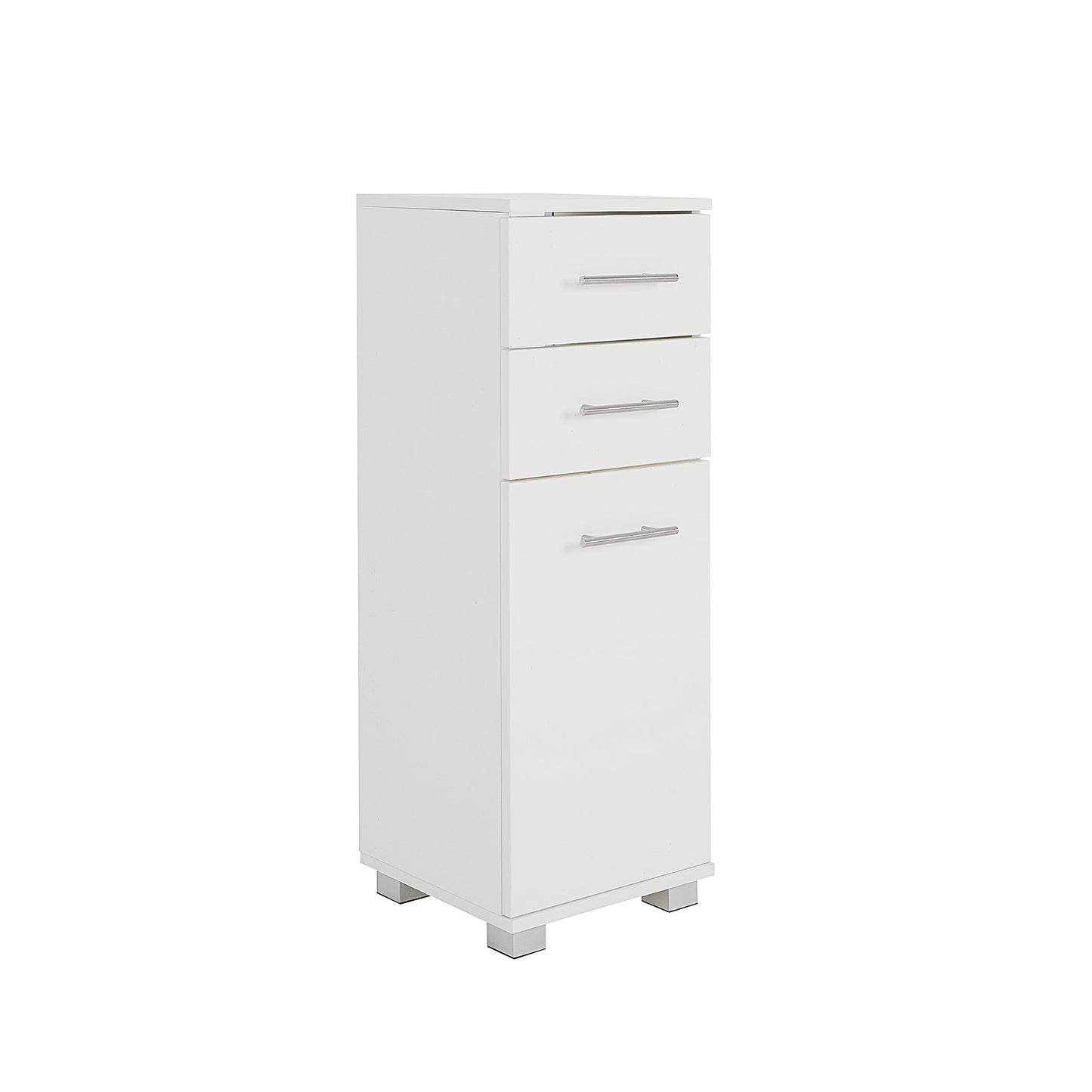 La Bella Bathroom Storage Cabinet 88cm Organiser Cupboard Drawer Tall Slim - White