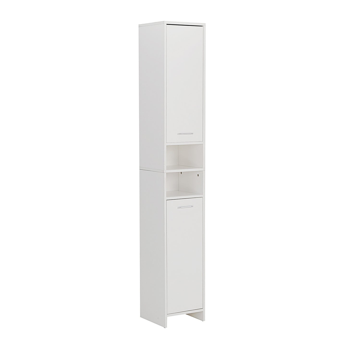 La Bella Bathroom Storage Cabinet 185cm Organiser Cupboard Shelf Tall Slim - White