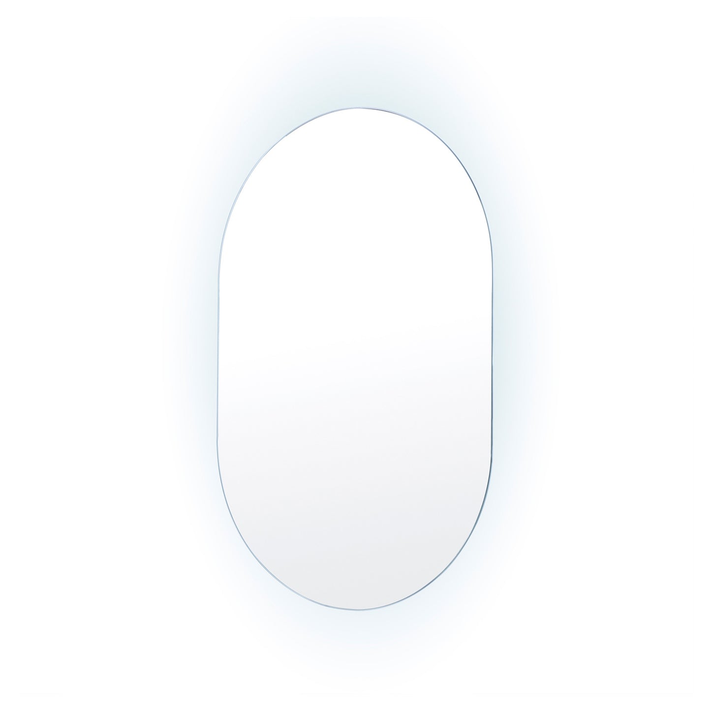 La Bella LED Wall Mirror Oval Touch Anti-Fog Makeup Decor Bathroom Vanity 50 x 75cm