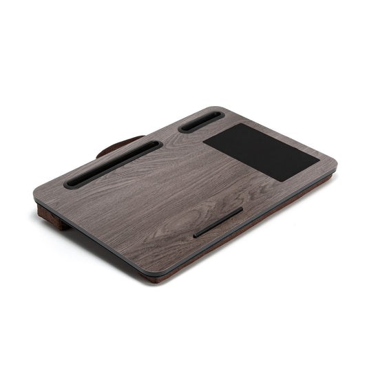 Kandoka Lap Desk Laptop Stand Phone Tablet Holder Mousepad Cushioned Lapdesk - Iron Grey Oak