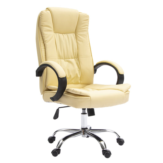 La Bella Executive Office Chair Sage Dual-Layer Seat Tilt Computer Gaming Work - Beige