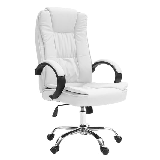 La Bella Executive Office Chair Sage Dual-Layer Seat Tilt Computer Gaming Work - White