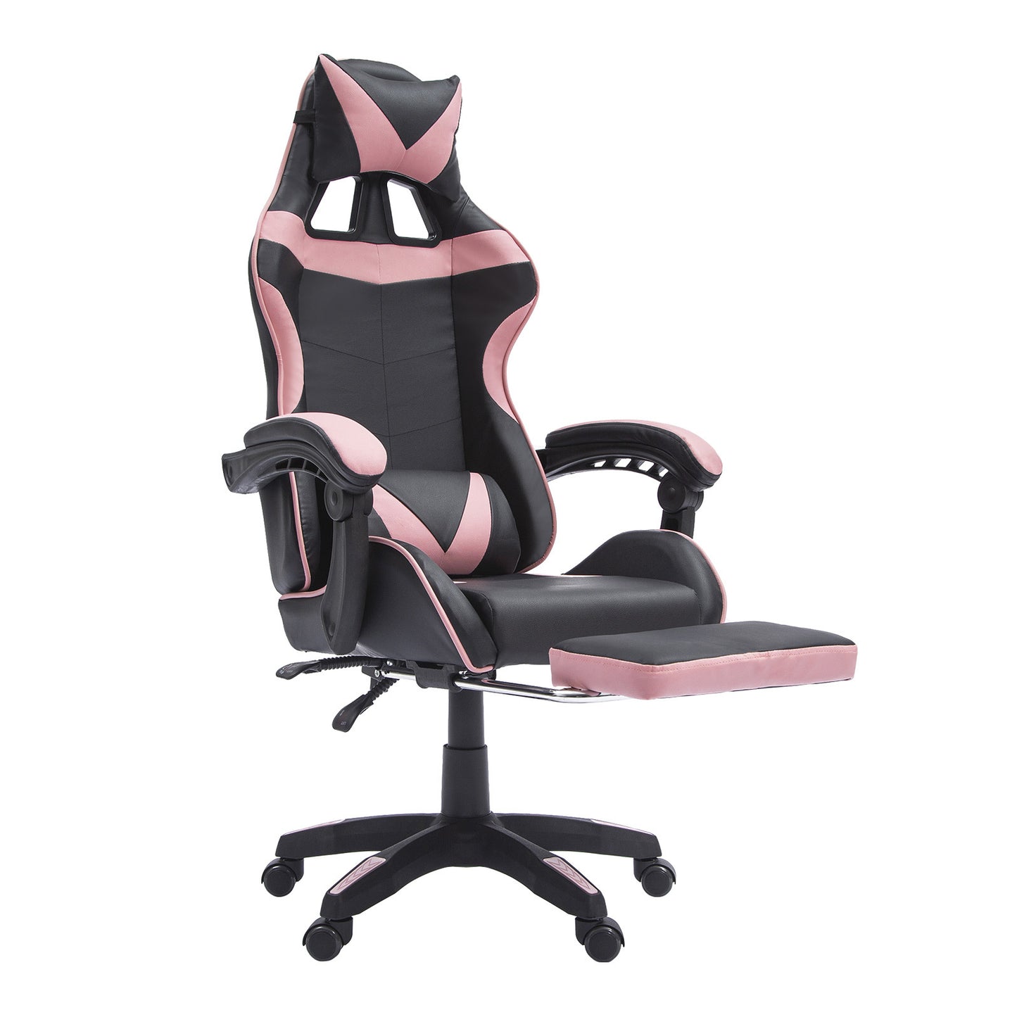 La Bella Gaming Office Chair Epic Ergonomic Executive Computer Racing Footrest - Pink