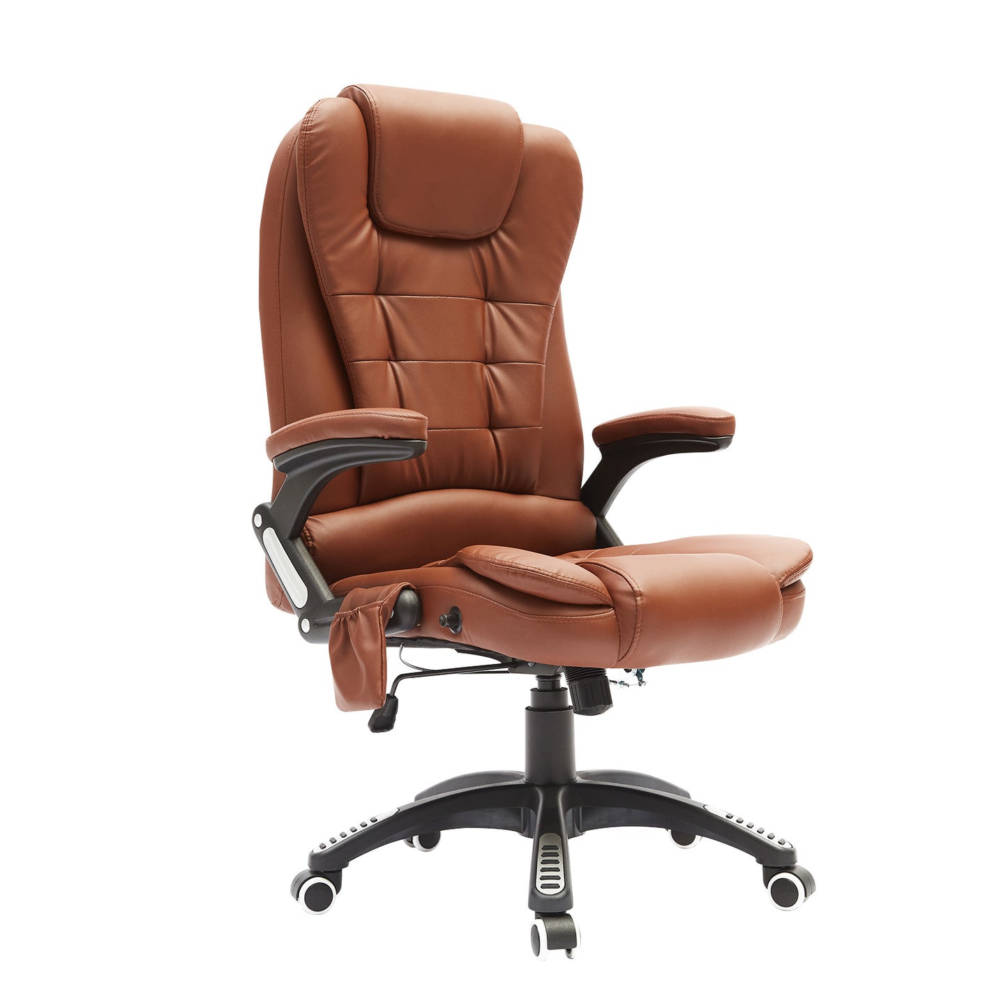 La Bella Massage Office Chair 8 Point Vibration Heated Ergonomic Executive Computer Work Gaming - Espresso