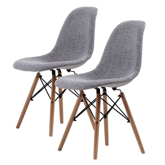 La Bella 2 Set Retro Dining Cafe Chair DSW Fabric - Grey