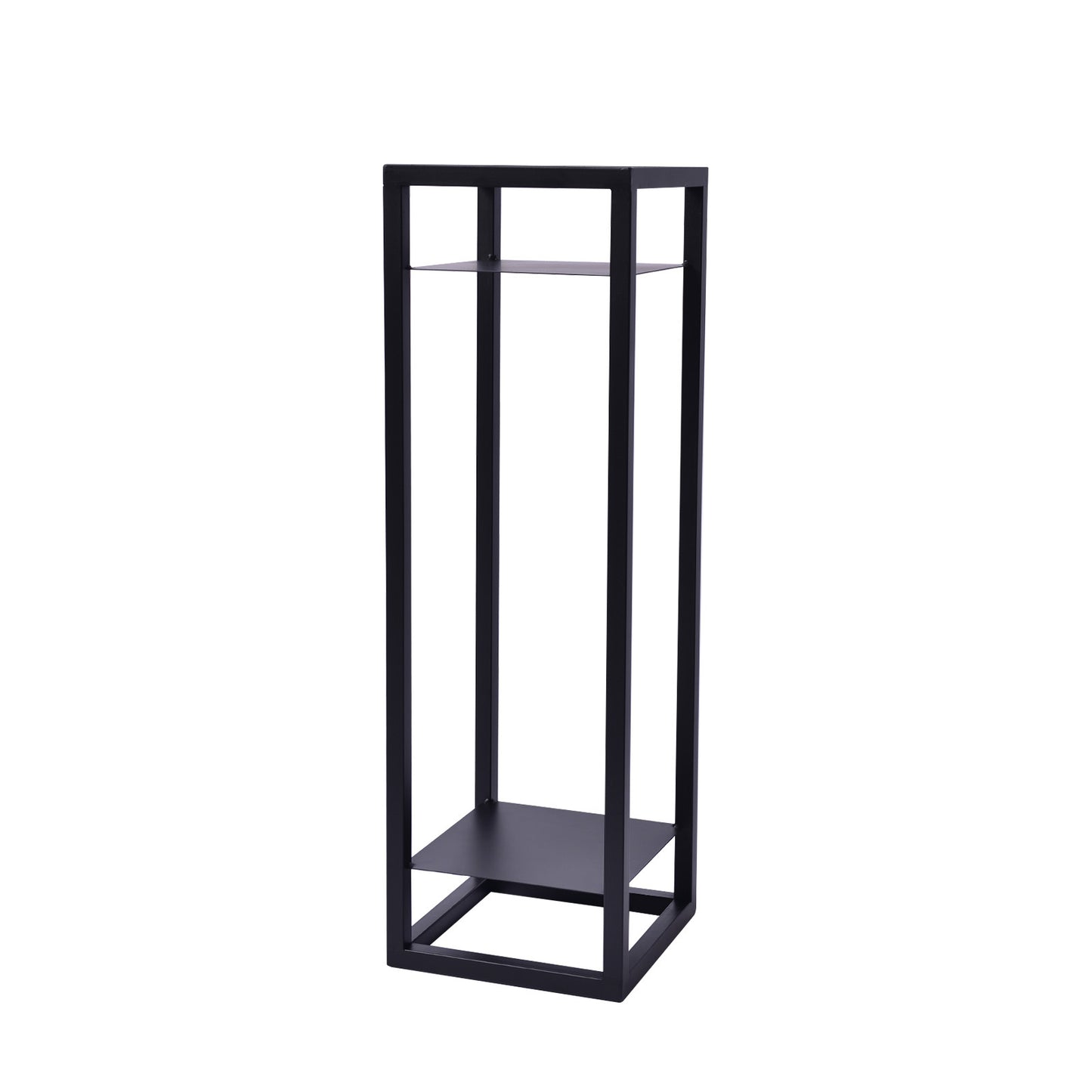 La Bella Plant Stand Planter Shelf Rack Steel 2 Tier 82cm - Black