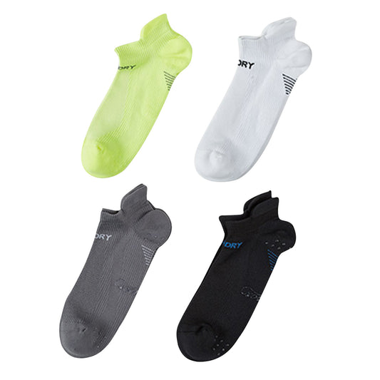 Rexy 4 Pack Seamless Sport Sneakers Socks Non-Slip Heel Tab Medium - Multi Colour