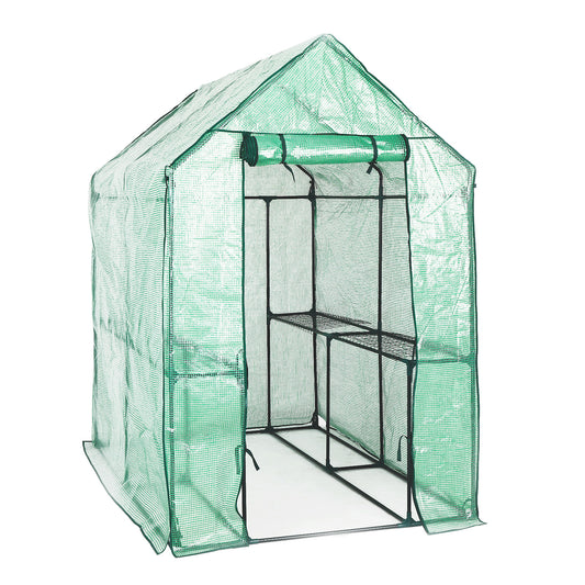 Home Ready Garden Greenhouse Walk-In Shed PE Apex 1.9x1.2x1.9M