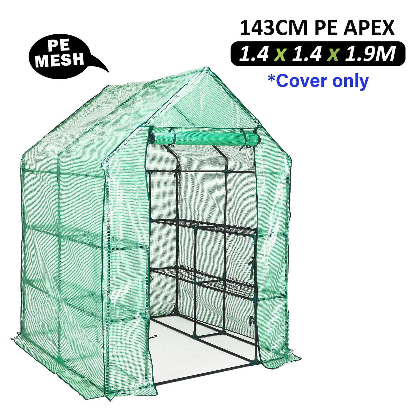 Home Ready Garden Greenhouse Shed PE Cover Only Apex 143cm