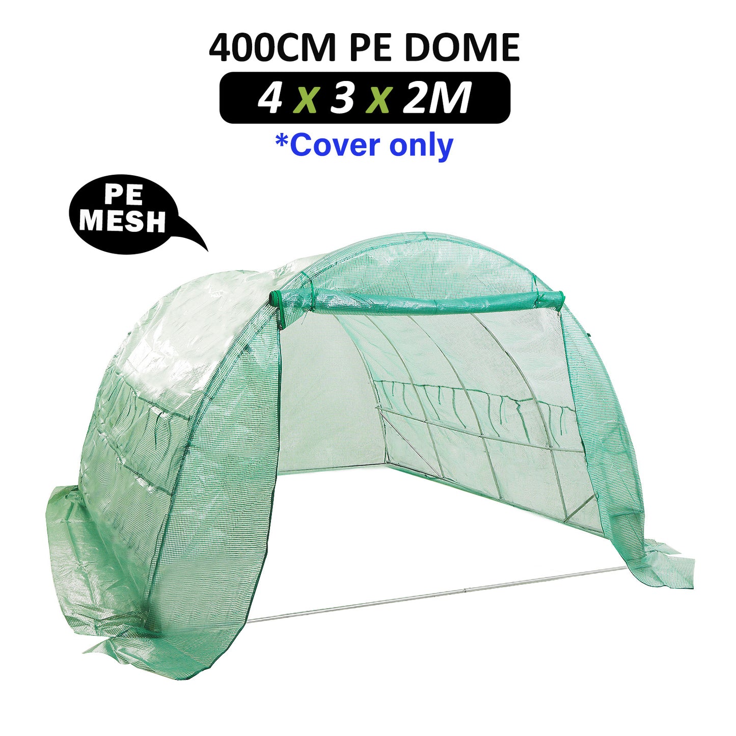 Home Ready Garden Greenhouse Shed PE Cover Only Dome Tunnel 400cm