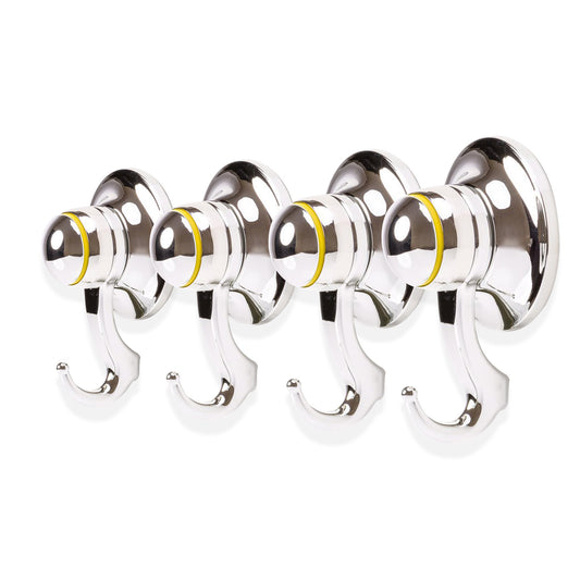 KiahLoc 4PC Suction Hook Removable 56mm - Chrome