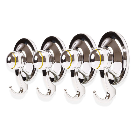 KiahLoc 4PC Suction Hook Removable 72mm - Chrome