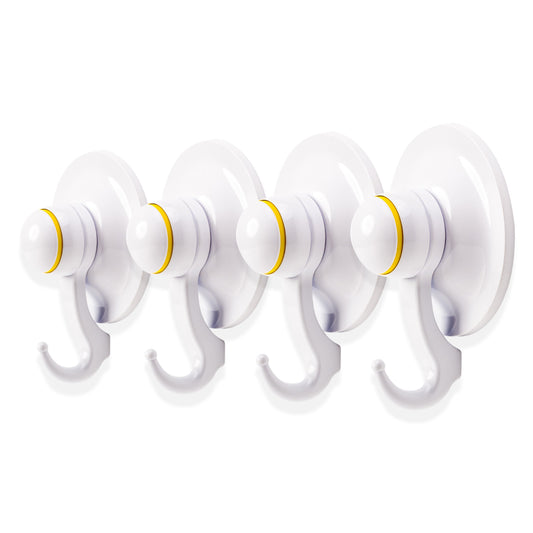 KiahLoc 4PC Suction Hook Removable 72mm - White