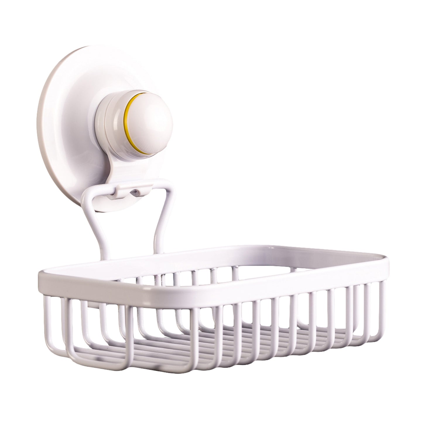 KiahLoc Soap Holder Basket Removable Stainless Suction - White