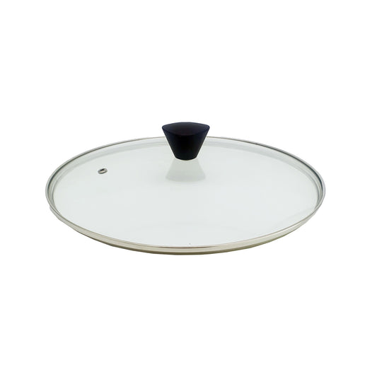 KOMAN Stainless Steel Glass Lid with Bakelite Handle 28cm