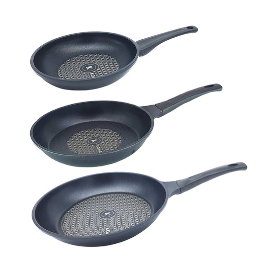 KOMAN Titanium Coating Frying Pan 20 26 28cm Set Non-Stick