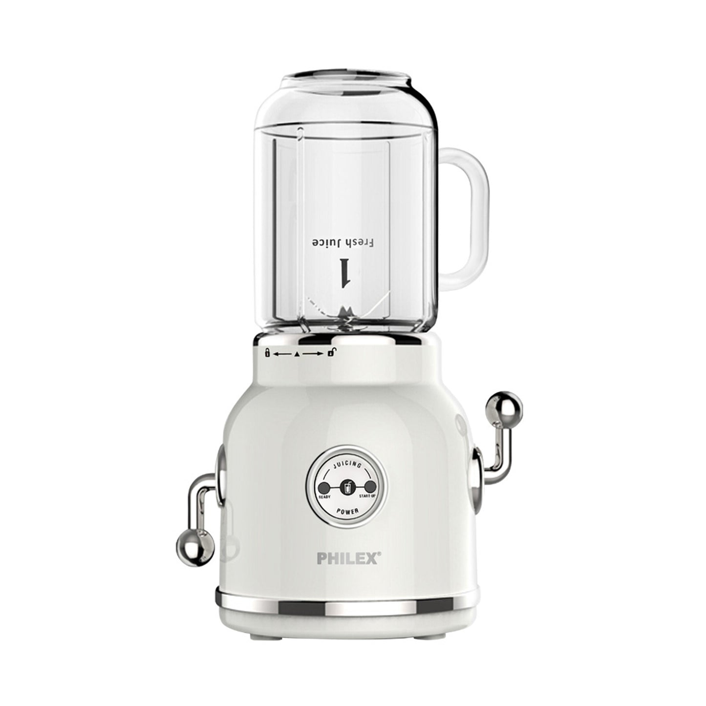 PHILEX Electric Blender Juice Smoothie Ice Mixer Retro 600ml - White