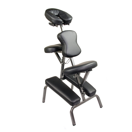 Forever Beauty Portable Beauty Massage Foldable Chair Table Aluminium Therapy Waxing - Black