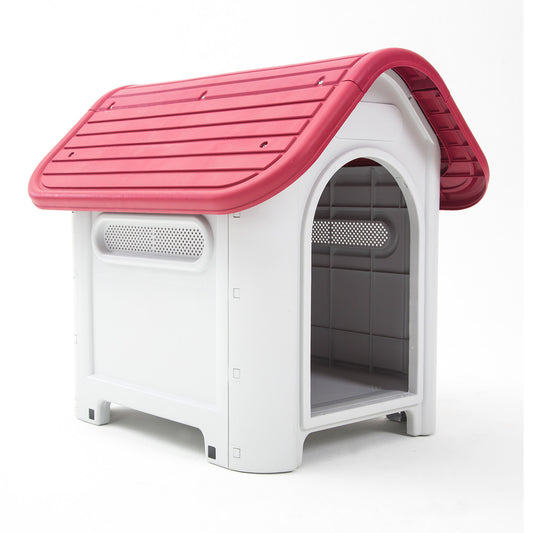 Paw Mate Dog Kennel House Luna M Plastic - Pink