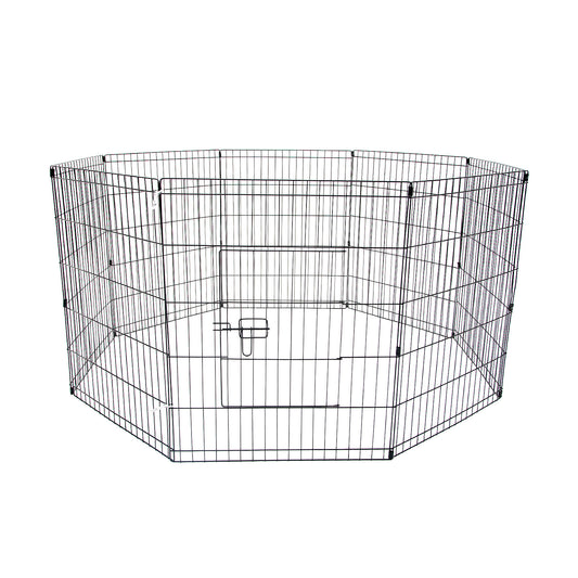 Paw Mate Pet Playpen 8 Panel 24in Foldable Dog Exercise Enclosure Fence Cage