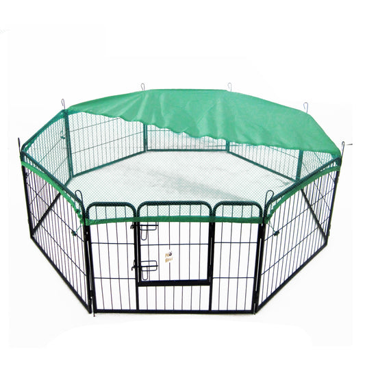 Paw Mate Pet Playpen Heavy Duty 32in 8 Panel Foldable Dog Cage + Cover