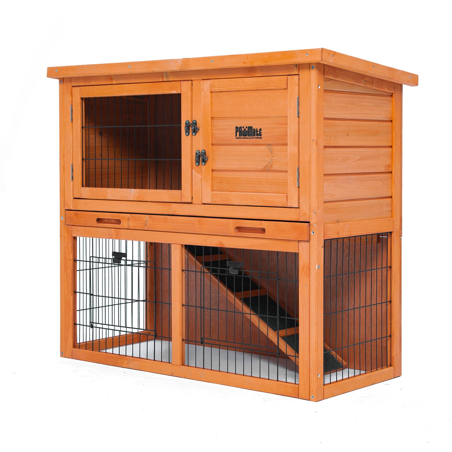 Paw Mate Rabbit Hutch House Coop Aria 2 Storey Wooden Chicken Guinea Pig Cage